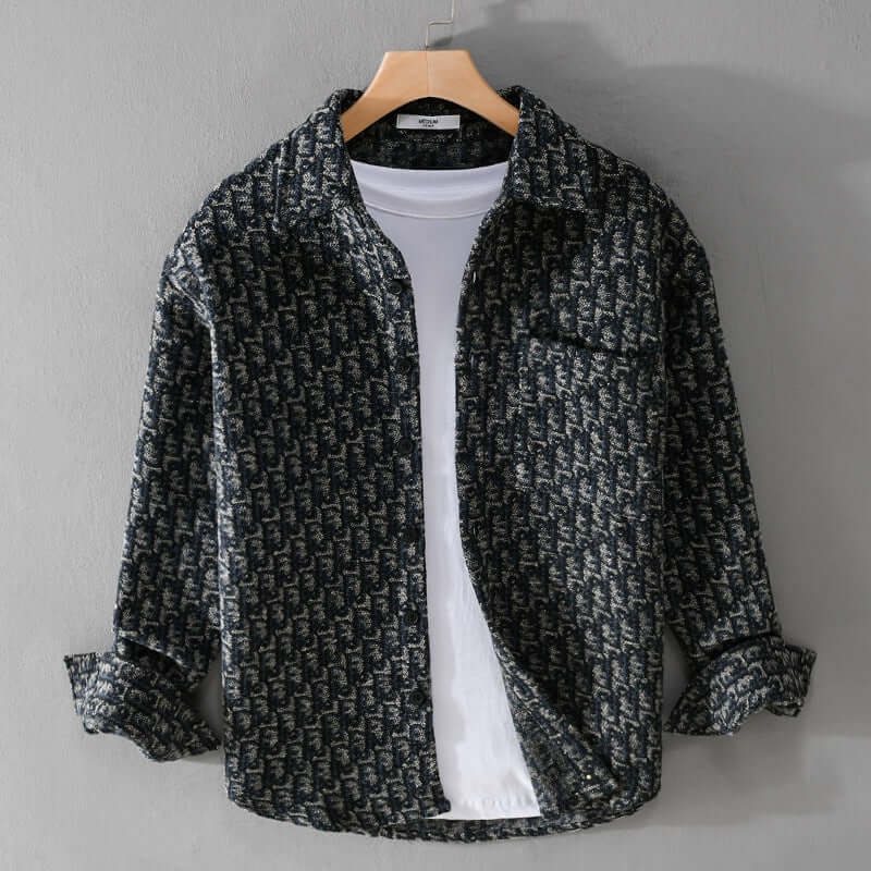 Men's Brushed Thickened Long-sleeved Casual Loose Shirt Jacket | Phonax Services