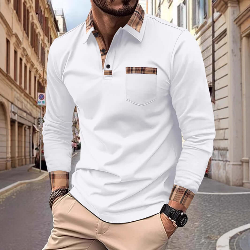 Men’s Casual Solid Color Polo Shirt – Short Sleeve Polyester Top | Phonax Services