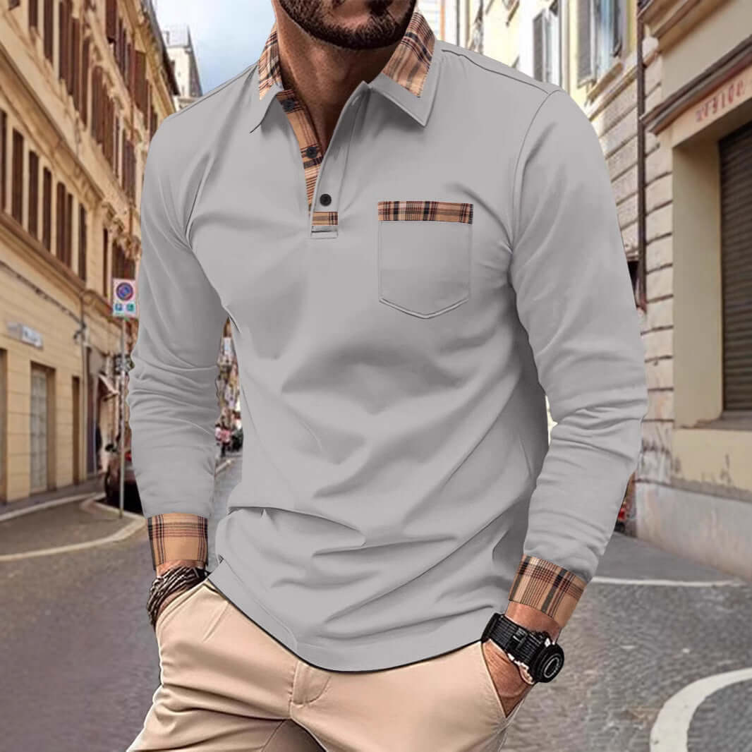 Men’s Casual Solid Color Polo Shirt – Short Sleeve Polyester Top | Phonax Services