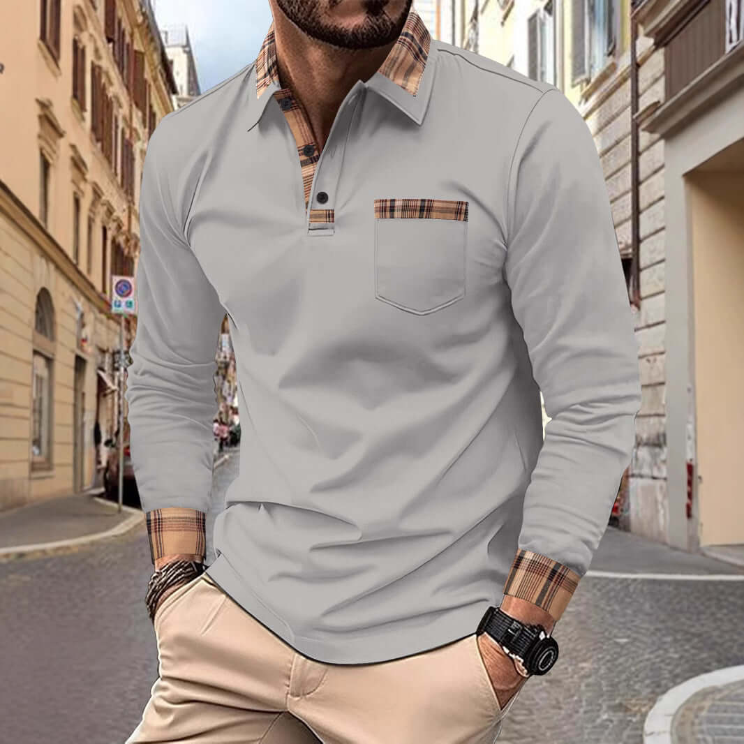 Men’s Casual Solid Color Polo Shirt – Short Sleeve Polyester Top | Phonax Services