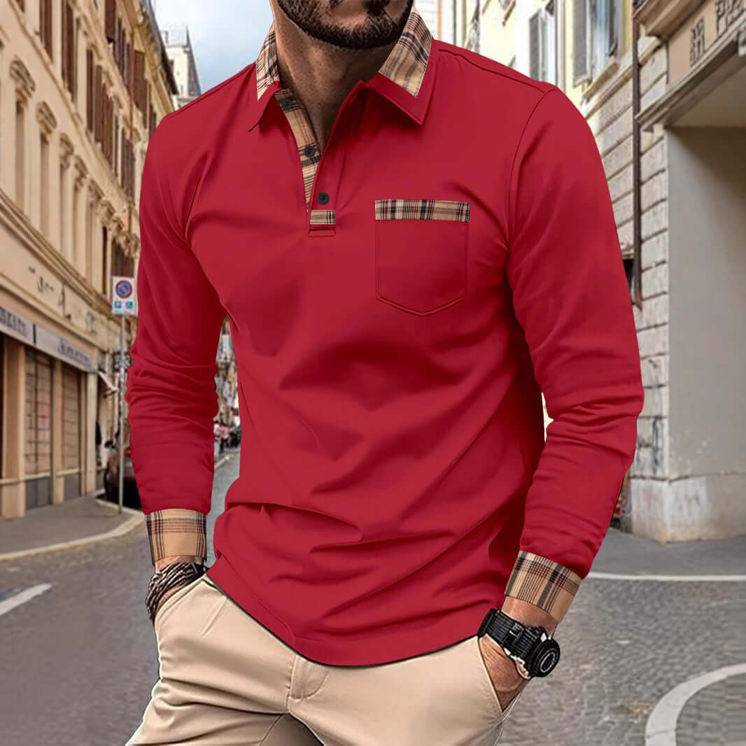 Men’s Casual Solid Color Polo Shirt – Short Sleeve Polyester Top | Phonax Services