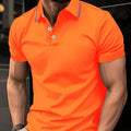 Men’s Classic Orange Golf Polo Shirt – Short Sleeve Polyester | Phonax Services