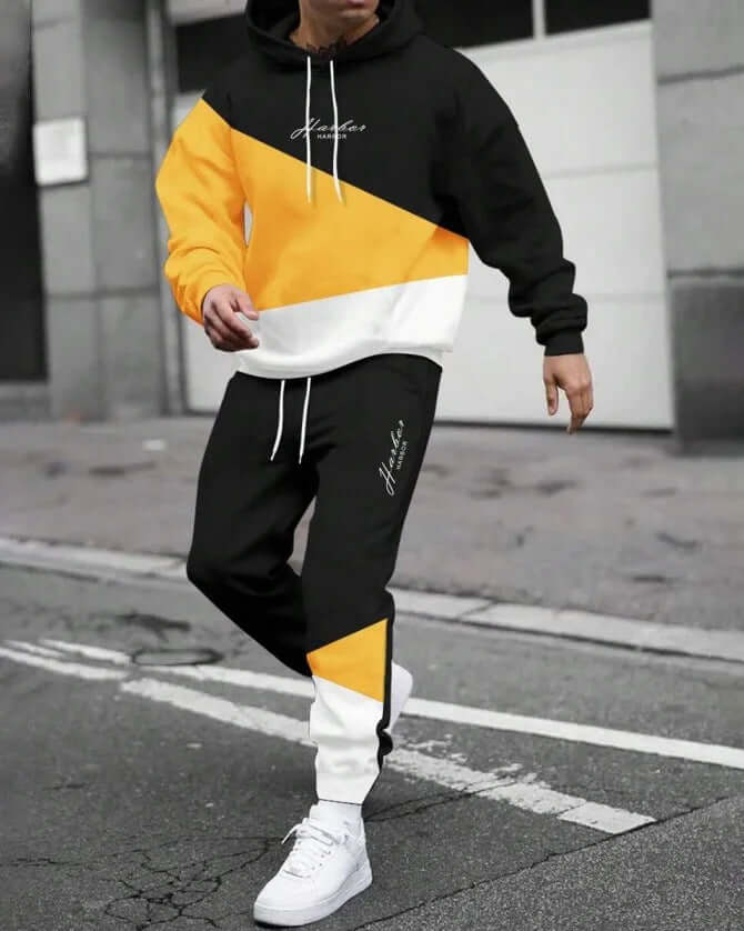 Men's Fashion Trendy Casual All-matching Hooded Sweatshirt And Sweatpants Suit | Phonax Services