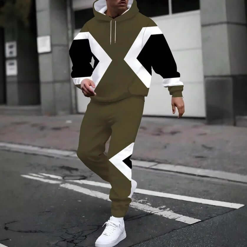 Men's Fashion Trendy Casual All-matching Hooded Sweatshirt And Sweatpants Suit | Phonax Services