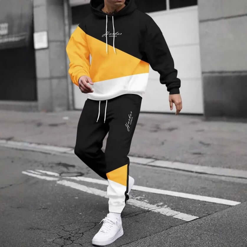 Men's Fashion Trendy Casual All-matching Hooded Sweatshirt And Sweatpants Suit | Phonax Services