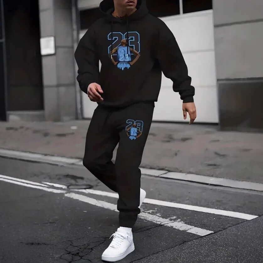 Men's Fashion Trendy Casual All-matching Hooded Sweatshirt And Sweatpants Suit | Phonax Services