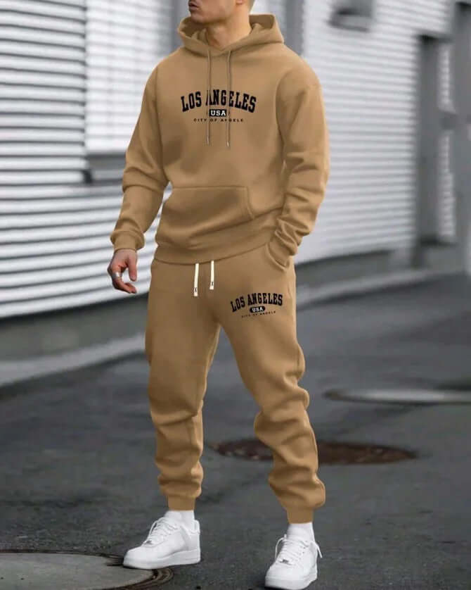 Men's Fashion Trendy Casual All-matching Hooded Sweatshirt And Sweatpants Suit | Phonax Services