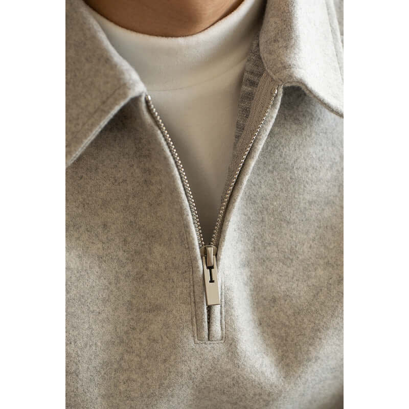 Men’s Half-Zip Lapel Pullover – Loose Fit Long Sleeve Spring & Autumn Sweater | Phonax Services