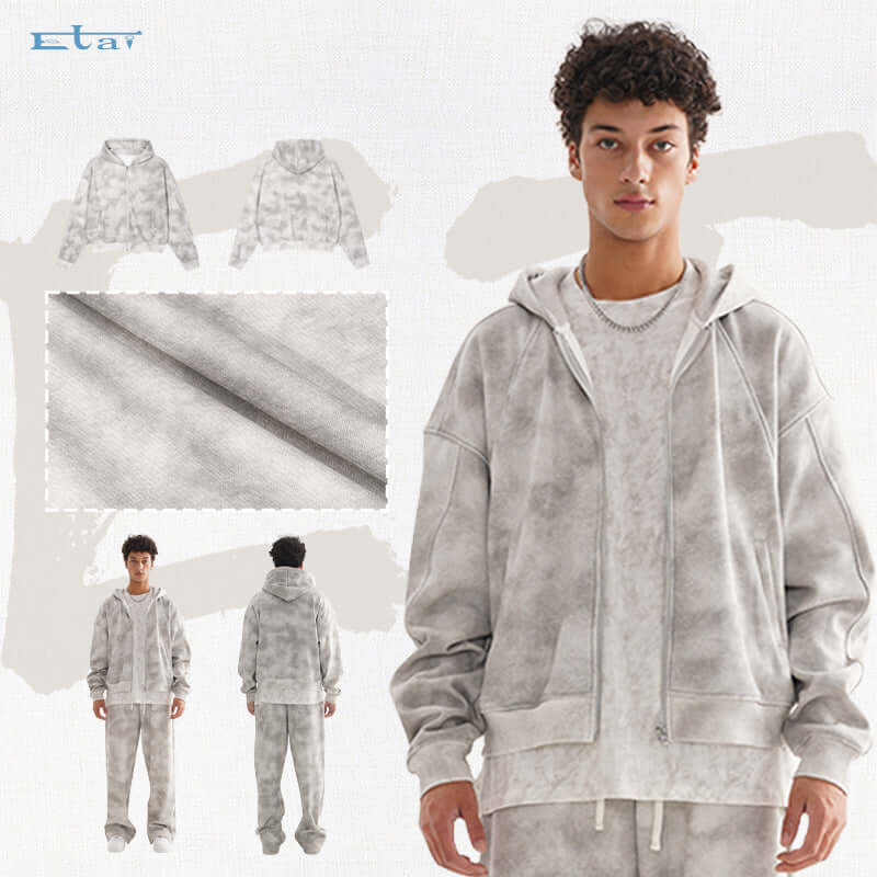 Men's Heavy Distressed Cardigan Zipper Sweater | Phonax Services