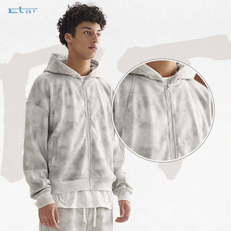 Men's Heavy Distressed Cardigan Zipper Sweater | Phonax Services