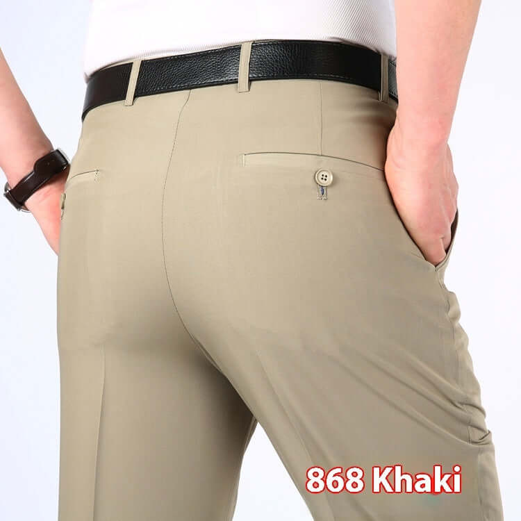 Men’s High Waist Straight Dress Pants – Wrinkle-Free Formal Trousers for Work | Phonax Services