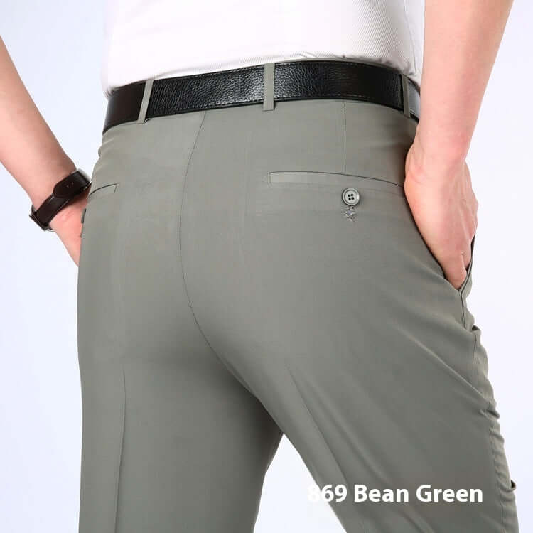 Men’s High Waist Straight Dress Pants – Wrinkle-Free Formal Trousers for Work | Phonax Services