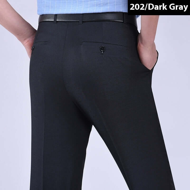 Men’s High Waist Straight Dress Pants – Wrinkle-Free Formal Trousers for Work | Phonax Services