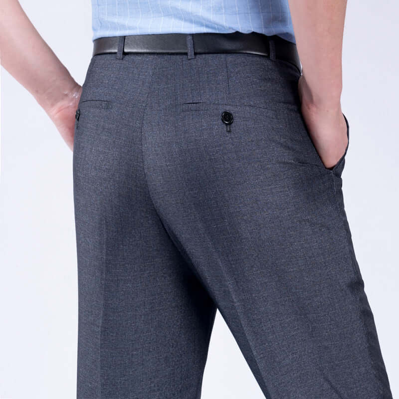 Men’s High Waist Straight Dress Pants – Wrinkle-Free Formal Trousers for Work | Phonax Services