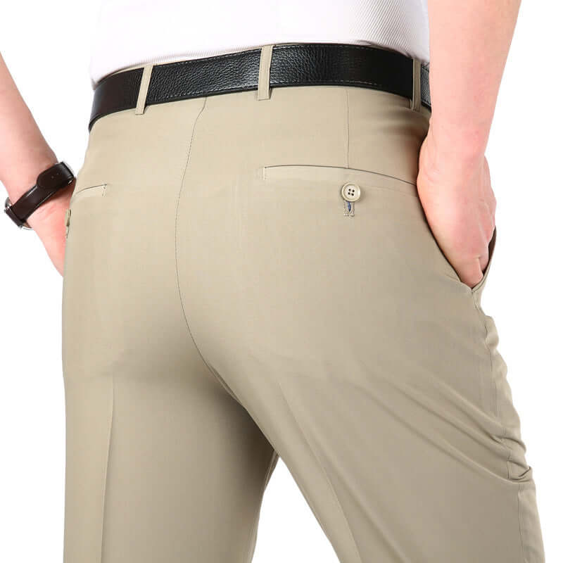 Men’s High Waist Straight Dress Pants – Wrinkle-Free Formal Trousers for Work | Phonax Services