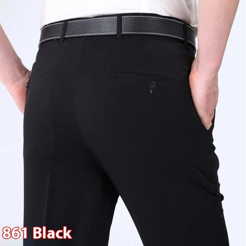 Men’s High Waist Straight Dress Pants – Wrinkle-Free Formal Trousers for Work | Phonax Services