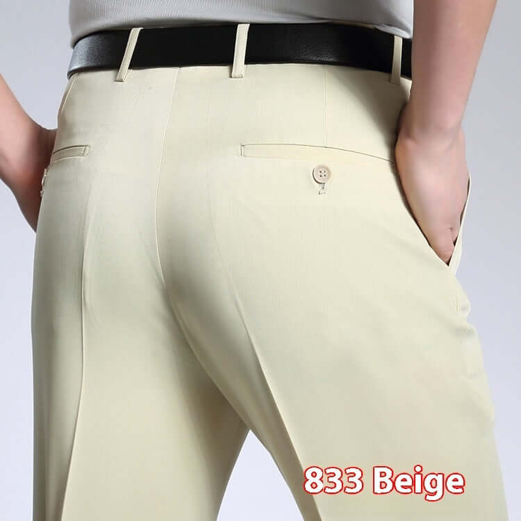 Men’s High Waist Straight Dress Pants – Wrinkle-Free Formal Trousers for Work | Phonax Services