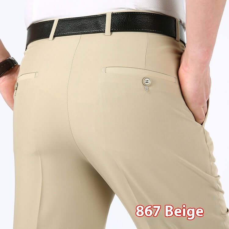 Men’s High Waist Straight Dress Pants – Wrinkle-Free Formal Trousers for Work | Phonax Services