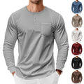 Men’s Long Sleeve Henley Shirt – Slim Fit Pullover for Spring & Autumn | Phonax Services