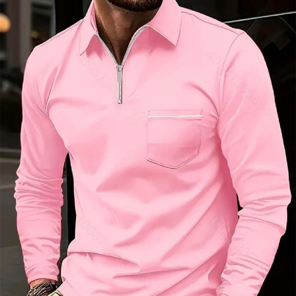 Men's Long Sleeve Sports Business Polo Shirt | Phonax Services