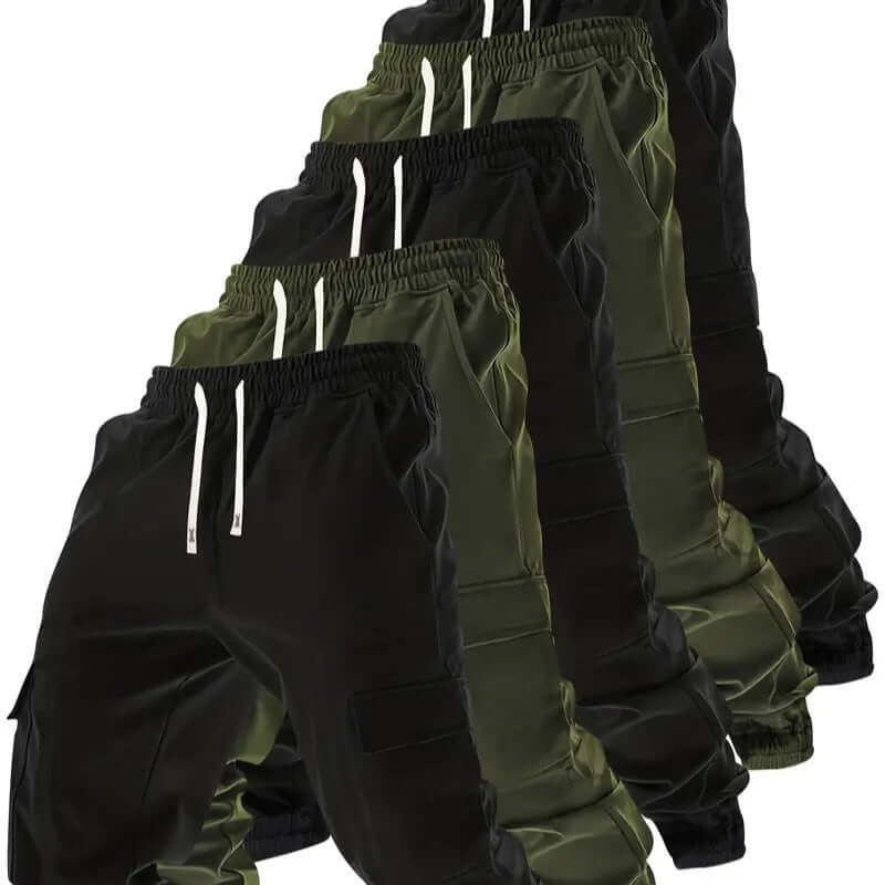 Men’s Multi-Pocket Tactical Cargo Pants – Workwear Style Loose Fit Tapered Trousers | Phonax Services