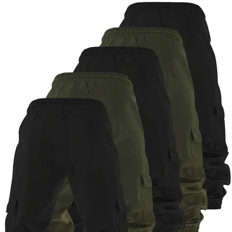 Men’s Multi-Pocket Tactical Cargo Pants – Workwear Style Loose Fit Tapered Trousers | Phonax Services