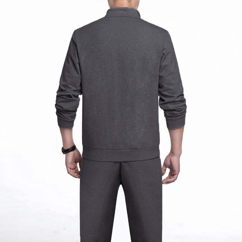Men’s Plus Size 2-Piece Sports Set – Stand Collar Jacket & Pants | Spring & Autumn | Phonax Services