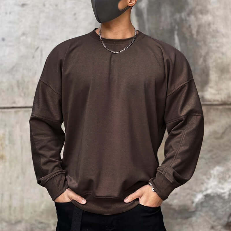 Men’s Plus Size Loose Fit Terry Pullover – Casual Cotton Blend Sweatshirt | Phonax Services