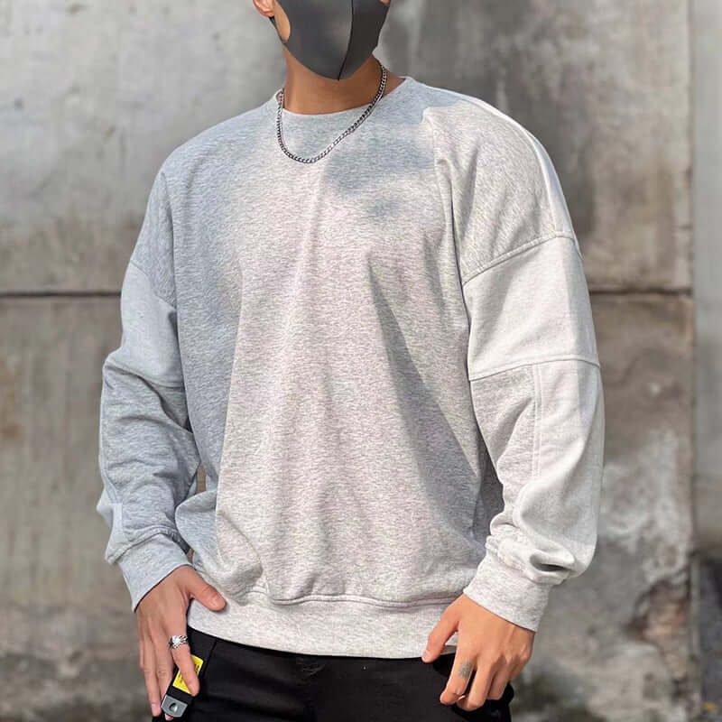 Men’s Plus Size Loose Fit Terry Pullover – Casual Cotton Blend Sweatshirt | Phonax Services