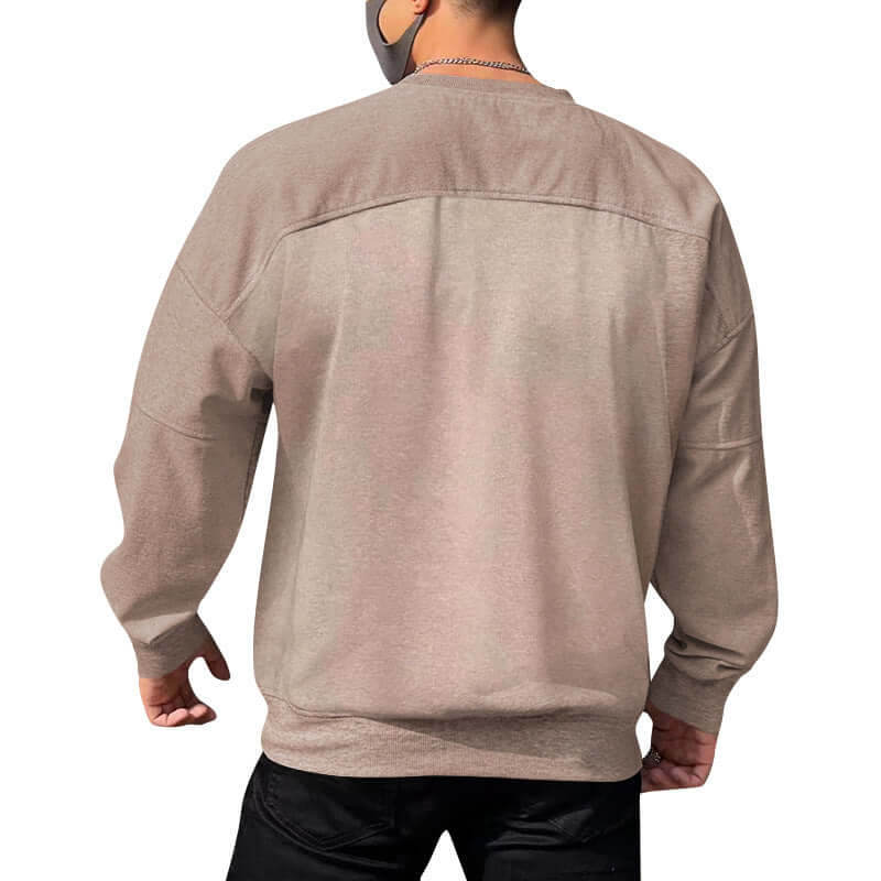 Men’s Plus Size Loose Fit Terry Pullover – Casual Cotton Blend Sweatshirt | Phonax Services