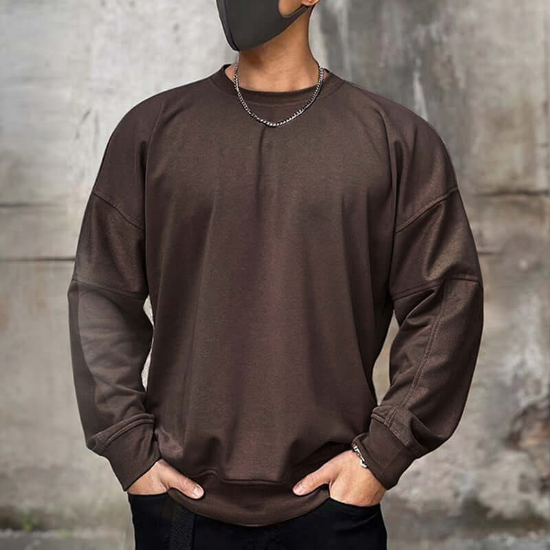 Men’s Plus Size Loose Fit Terry Pullover – Casual Cotton Blend Sweatshirt | Phonax Services
