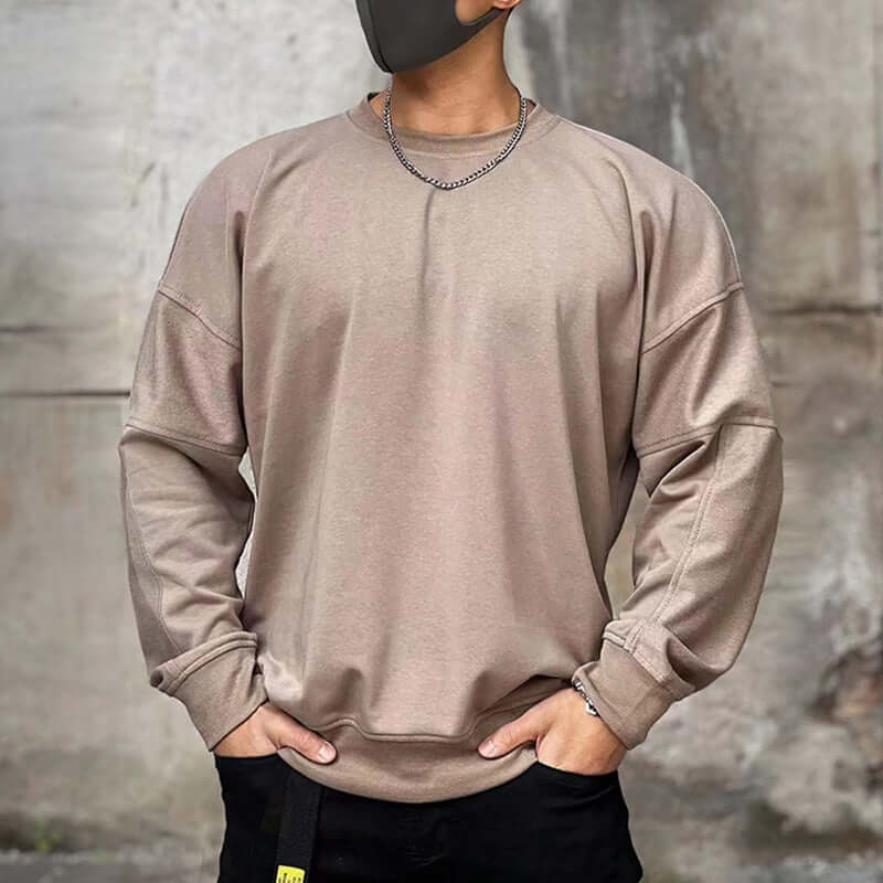 Men’s Plus Size Loose Fit Terry Pullover – Casual Cotton Blend Sweatshirt | Phonax Services