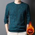Men's Round Neck Printed Young And Middle-aged Long-sleeved Thickened Warm T-shirt | Phonax Services
