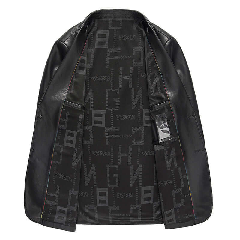Men’s Slim Fit Faux Leather Business Jacket – Plus Size | Spring & Autumn | Phonax Services