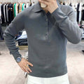 Men’s Slim Fit Knitted Long Sleeve Pullover – Stretch Casual Base Layer Shirt | Phonax Services