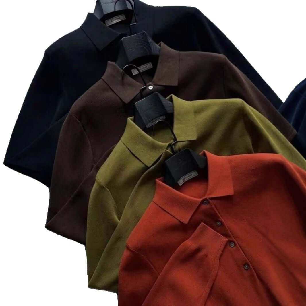 Men’s Slim Fit Knitted Long Sleeve Pullover – Stretch Casual Base Layer Shirt | Phonax Services