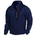 Men's Stand Collar Half Zip Long-sleeved Sweater | Phonax Services
