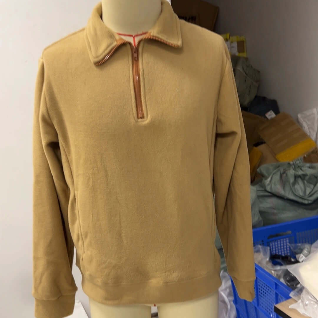 Men's Stand Collar Half Zip Long-sleeved Sweater | Phonax Services