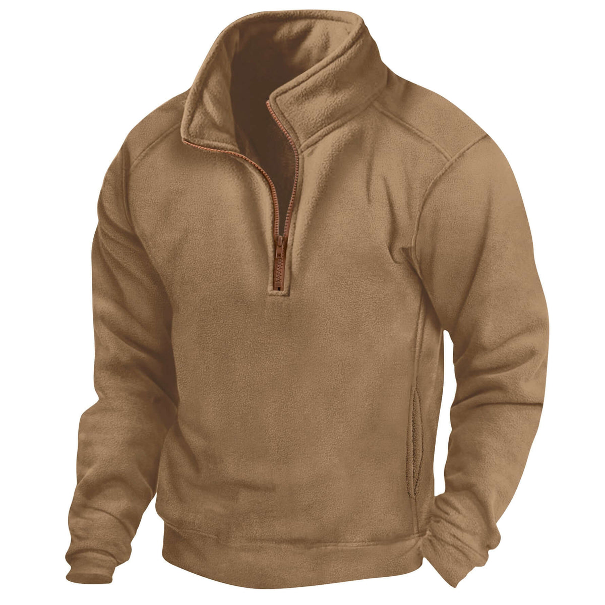 Men's Stand Collar Half Zip Long-sleeved Sweater | Phonax Services