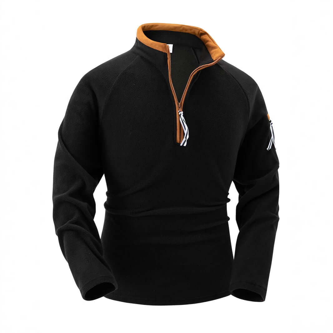 Men’s Tactical Fleece Half-Zip Pullover – Stand Collar Arm Zipper Sweater | Outdoor & Casual | Phonax Services