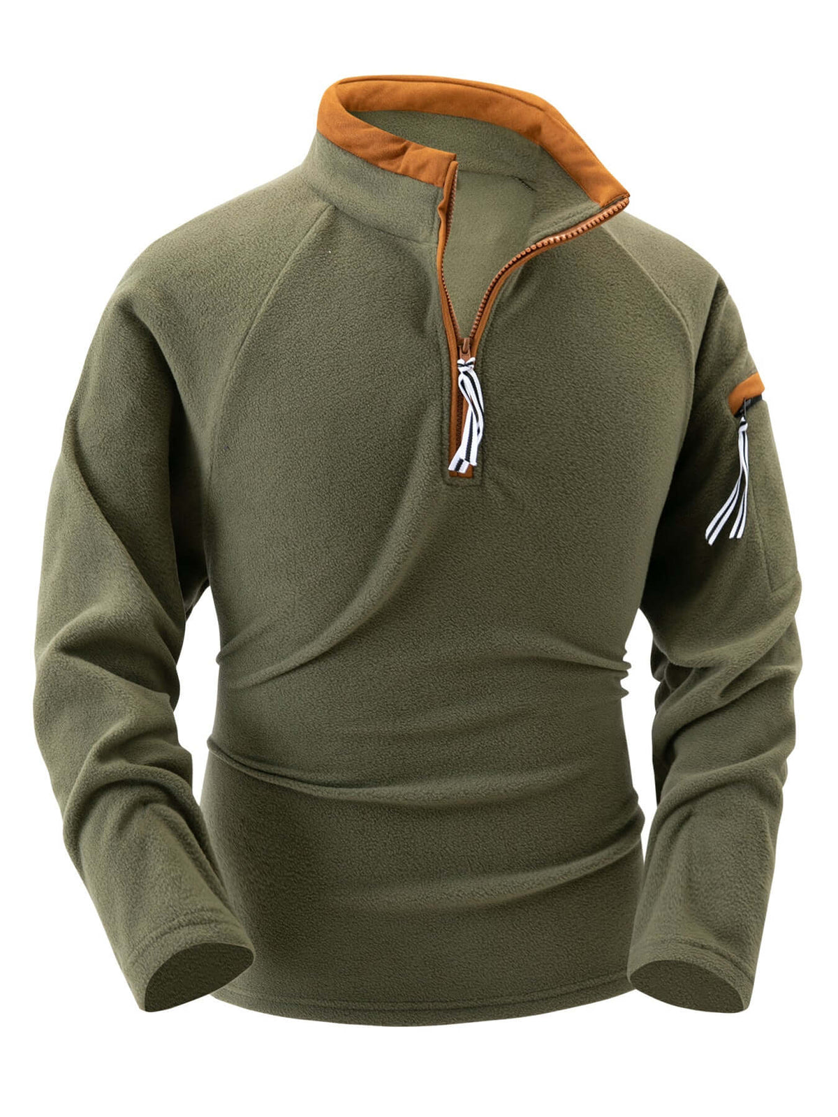 Men’s Tactical Fleece Half-Zip Pullover – Stand Collar Arm Zipper Sweater | Outdoor & Casual | Phonax Services
