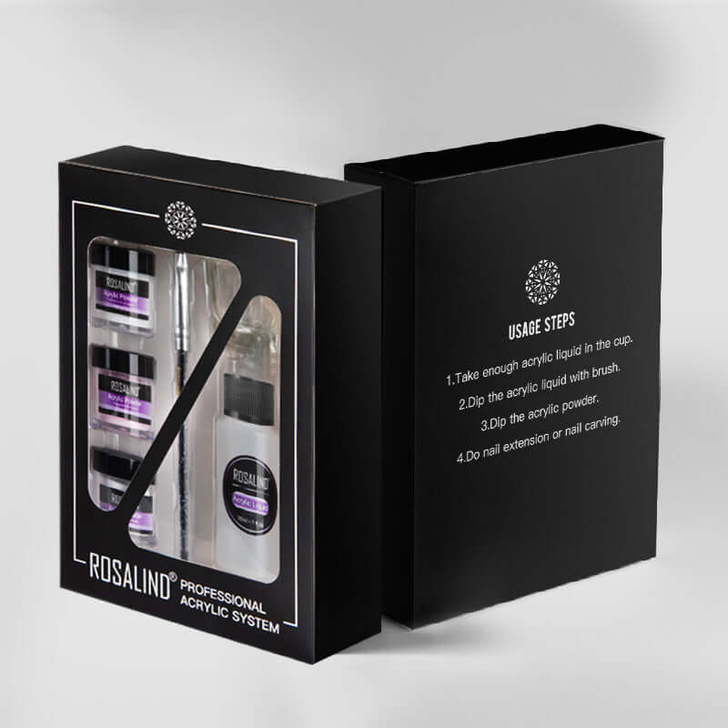 Acrylic Nail Extension & Carving Kit – Professional Nail Art Set with Powders, Liquid & Glass Cup | Phonax Services