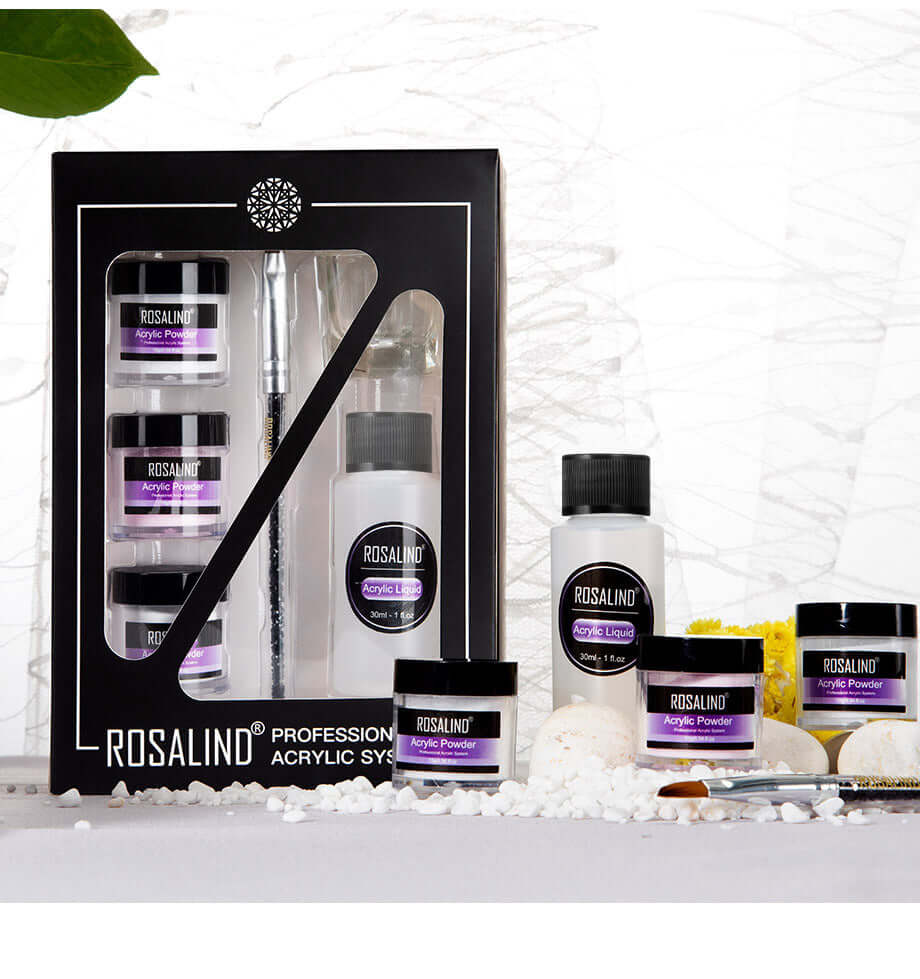 Acrylic Nail Extension & Carving Kit – Professional Nail Art Set with Powders, Liquid & Glass Cup | Phonax Services