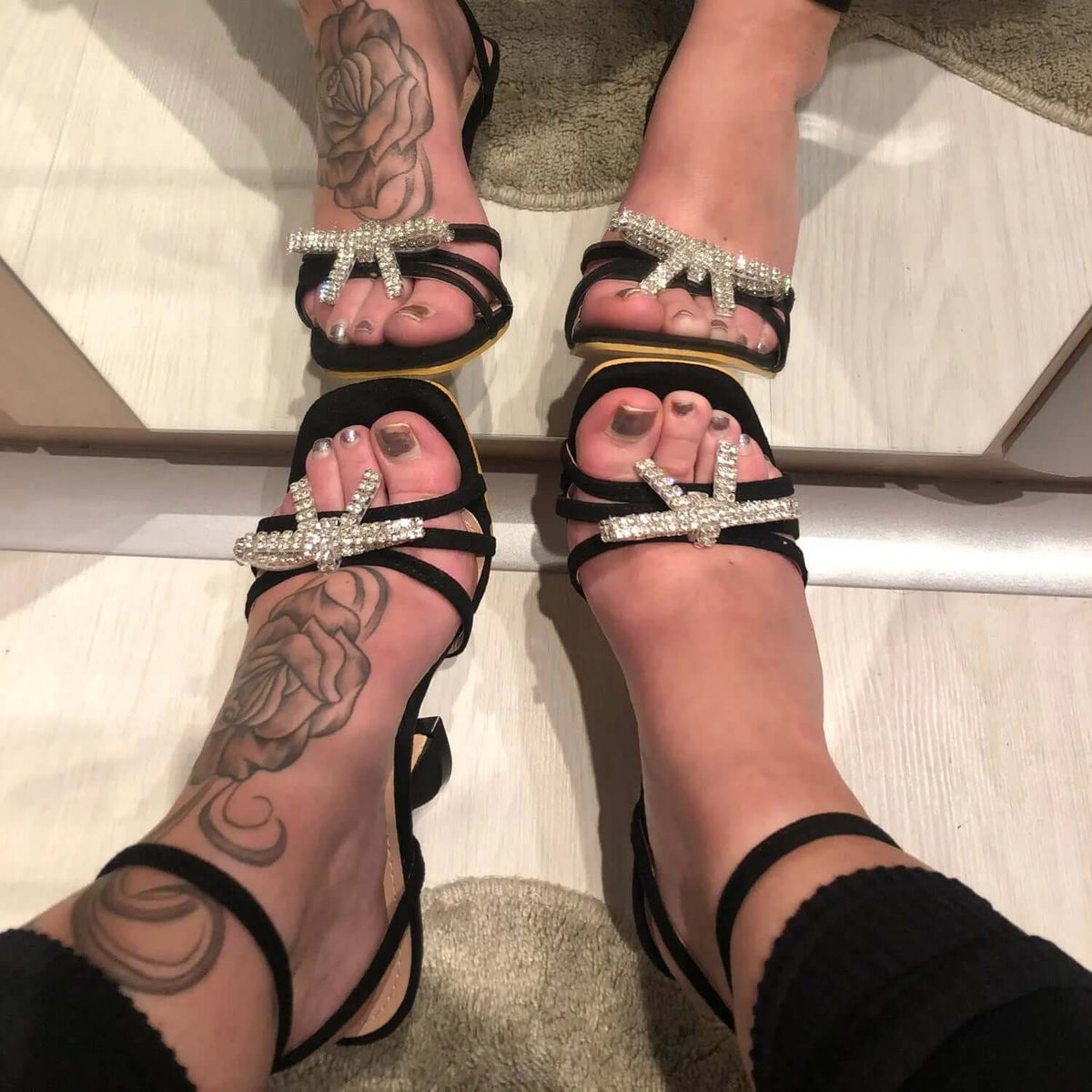 ChicStep Crystal Heeled Sandals – Lightweight Waterproof Design | Phonax Services