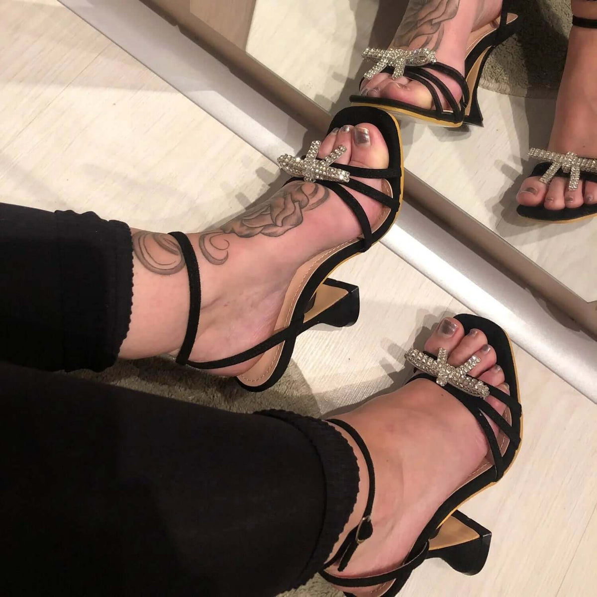 ChicStep Crystal Heeled Sandals – Lightweight Waterproof Design | Phonax Services