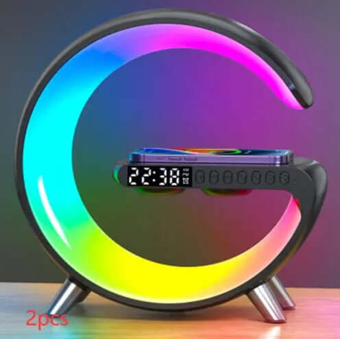 New Intelligent G Shaped LED Lamp Bluetooth Speake Wireless Charger | Phonax Services