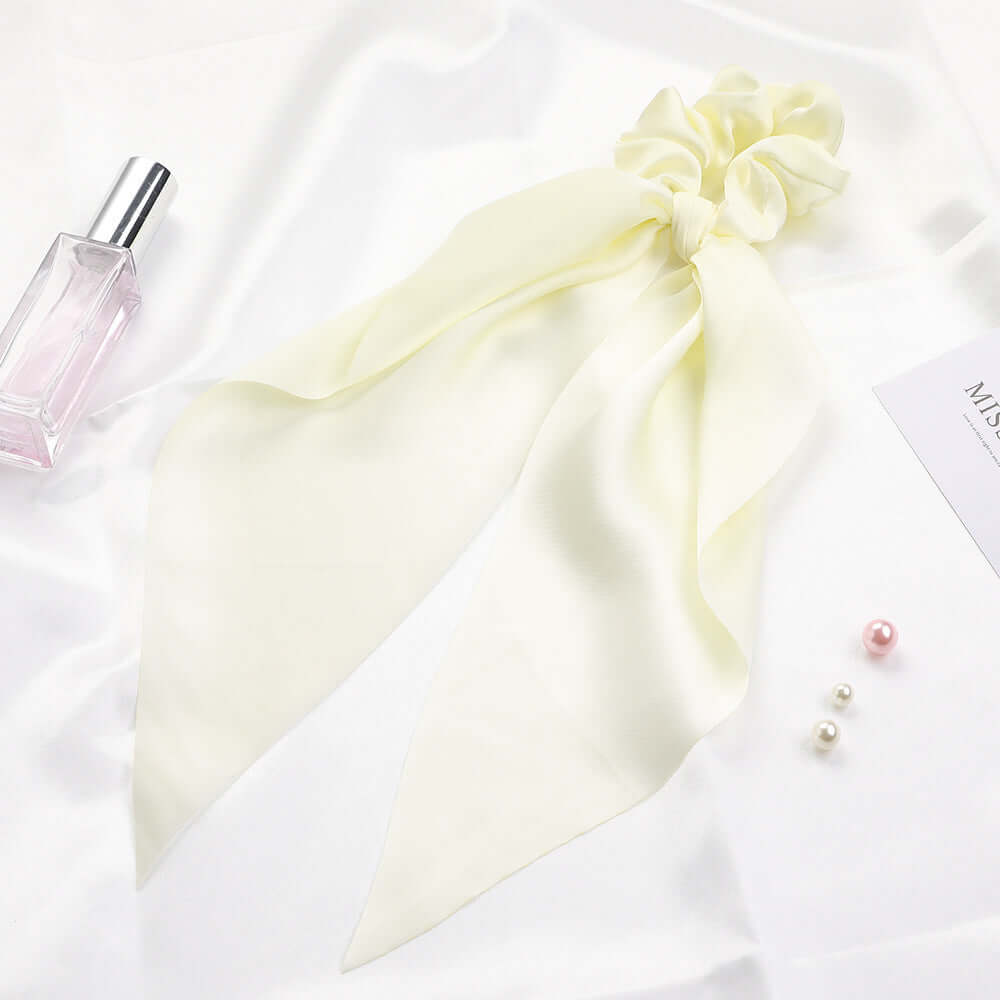 Satin Chic Knotted Ribbon Hair Tie – Stylish Long Streamers | Phonax Services
