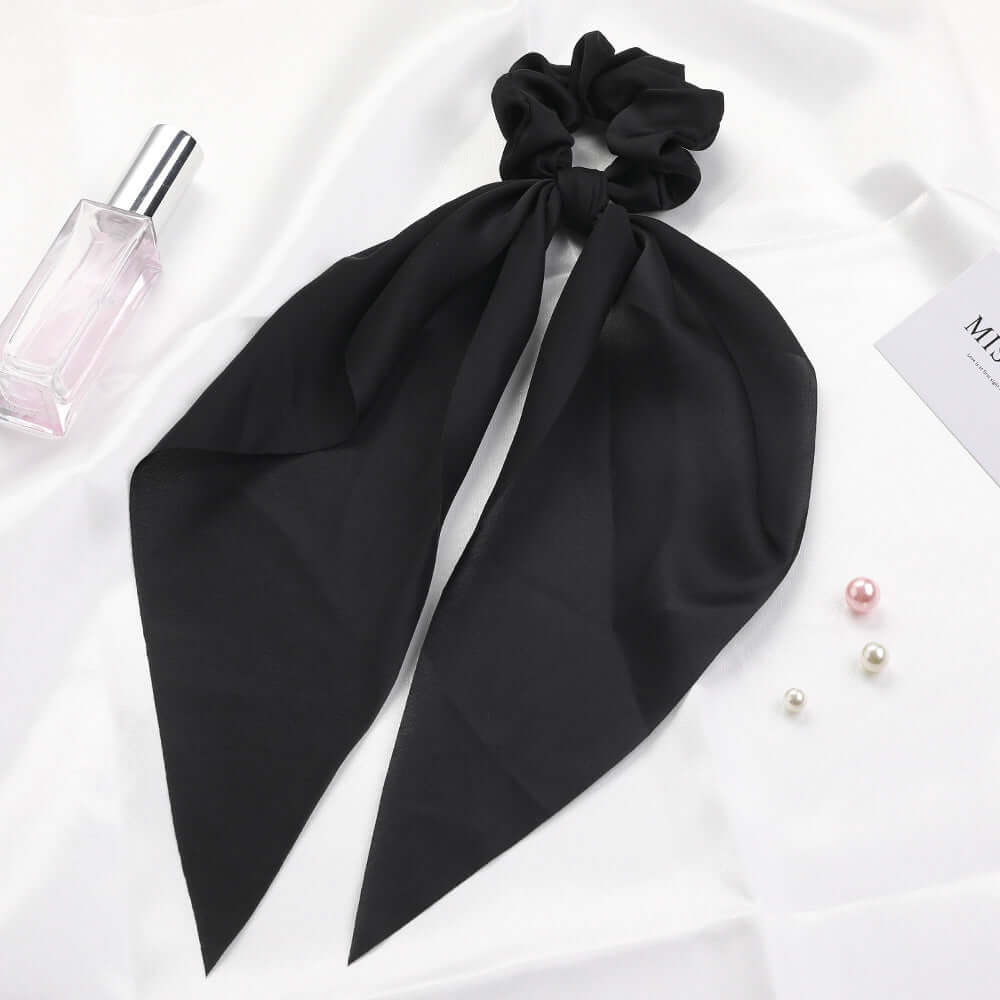 Satin Chic Knotted Ribbon Hair Tie – Stylish Long Streamers | Phonax Services
