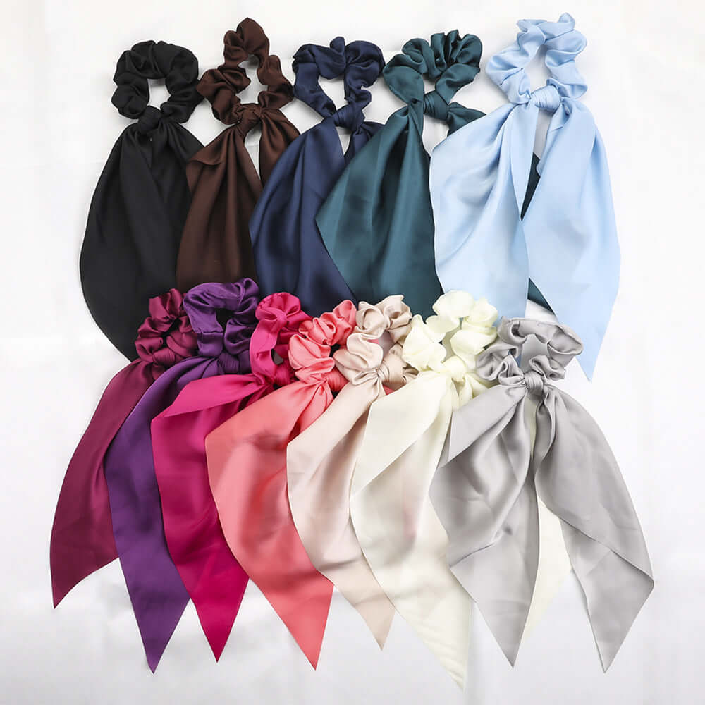 Satin Chic Knotted Ribbon Hair Tie – Stylish Long Streamers | Phonax Services