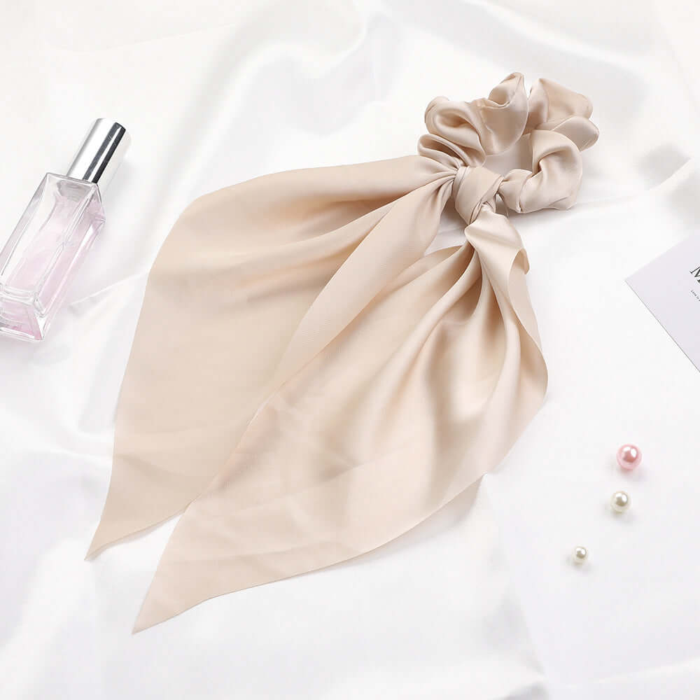 Satin Chic Knotted Ribbon Hair Tie – Stylish Long Streamers | Phonax Services